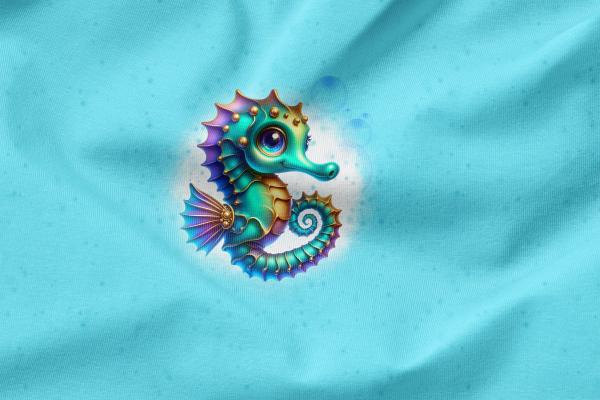 * Sea Horse- Eigenproduktion - Jersey -  Panel inkl. Kombi